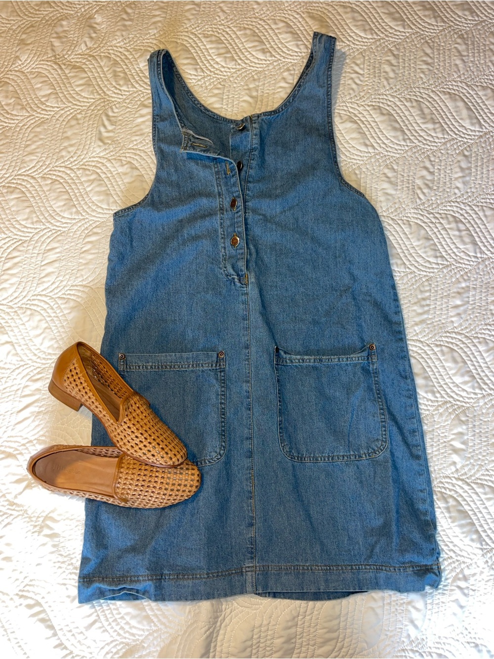 Sonoma Blue Denim Midi Shift Dress